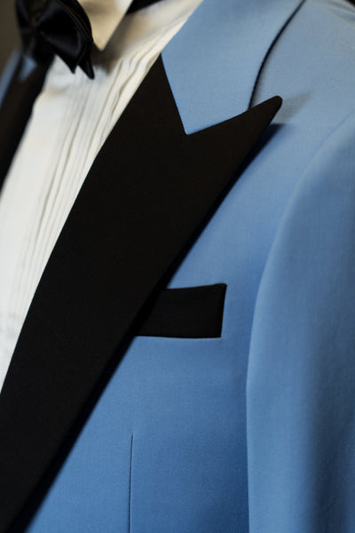 Light Blue Tuxedo With Peak Lapel