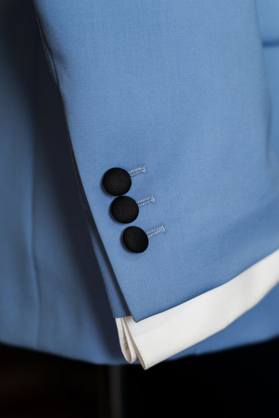 Light Blue Tuxedo With Peak Lapel