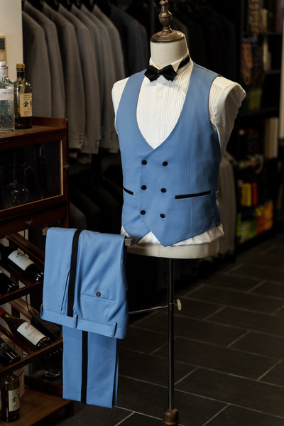 Light Blue Tuxedo With Peak Lapel