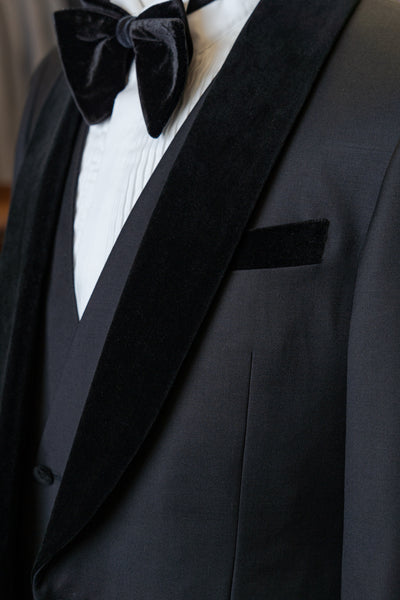 Black Tuxedo With Black Velvet Shawl Lapel