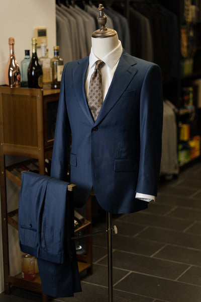 Navy Blue Notch Lapel Suits by Customize