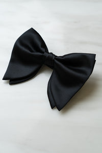 B004BK Black Satin Butterfly Bow Tie