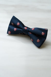 B033BU Blue Floral Bow Tie