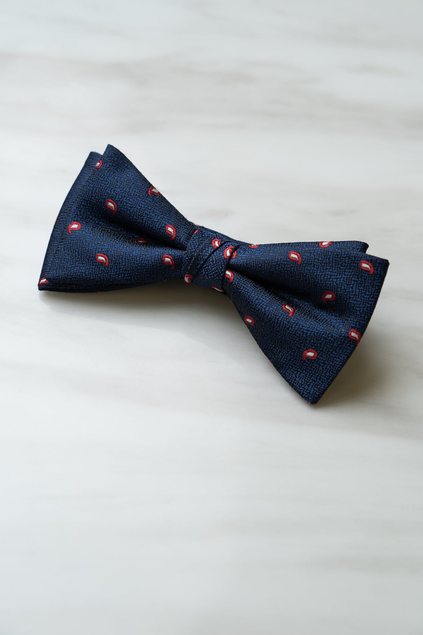 B034BU Blue Floral Bow Tie