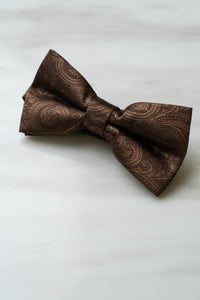 B057BN Brown Paisley Bow Tie