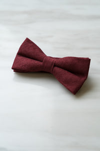 B064RD Red Suede Bow Tie