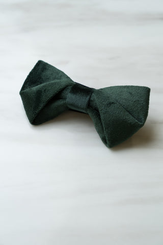 B085GN Dark Green Velvet Bow Tie