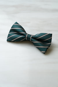 B090GN Green Stripe Bow Tie