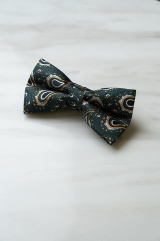 B092GN Green Floral Bow Tie