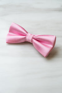 B099PK Pink Satin Bow Tie