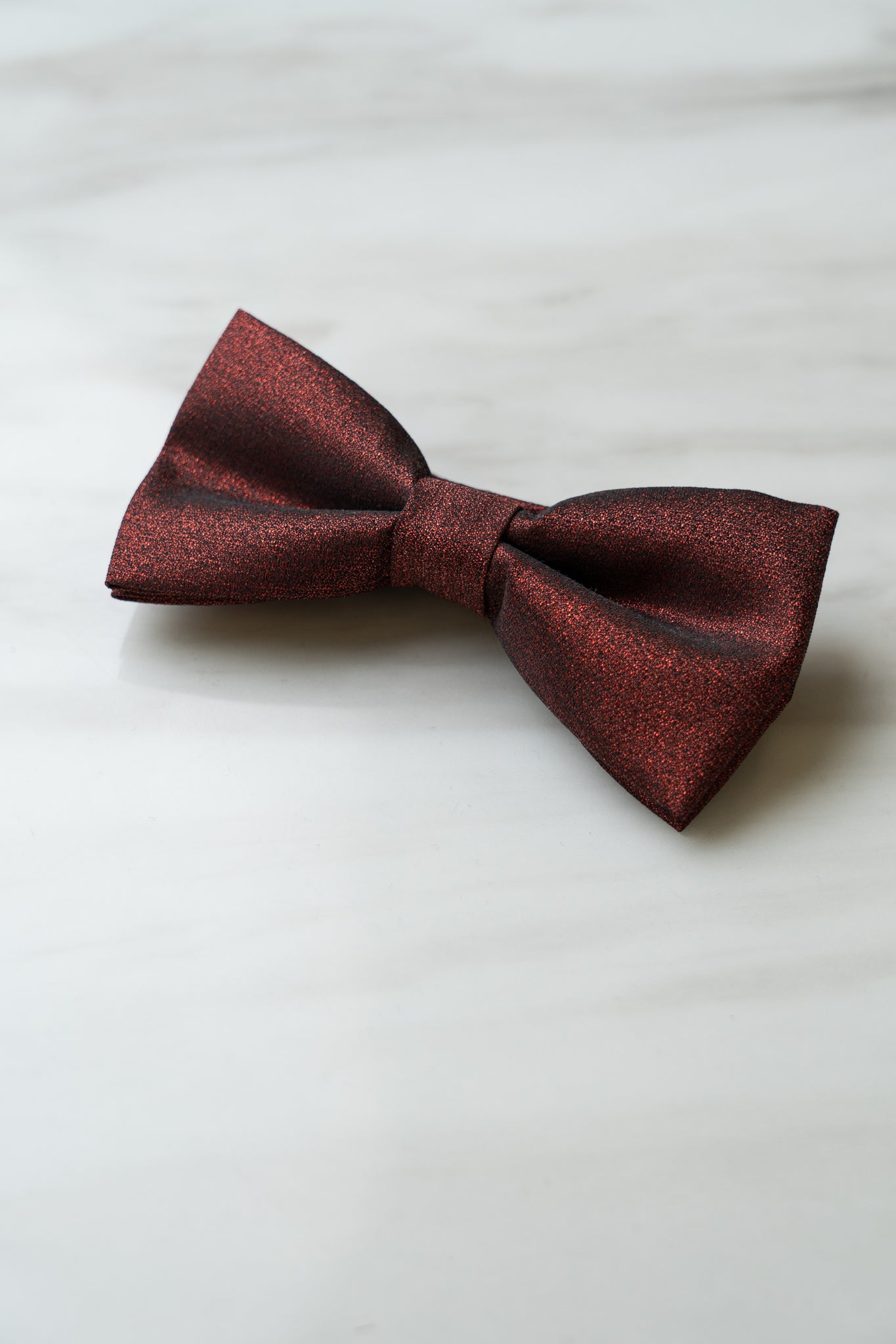 B105RD Dark Red Satin Bow Tie