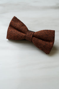 B115OR Orange Tweed Bow Tie