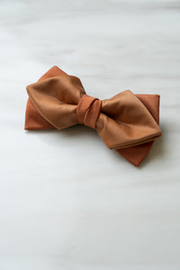 B116OR Orange Satin Bow Tie