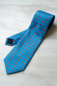 AT006BU Blue Floral Tie