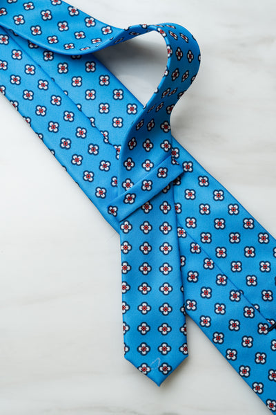 AT006BU Blue Floral Tie