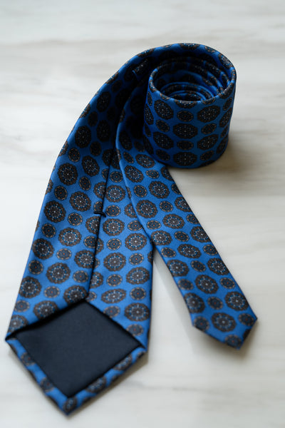 AT009BU Blue Floral Tie