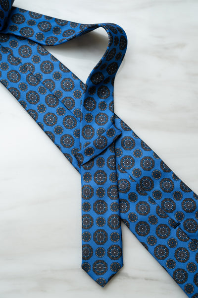 AT009BU Blue Floral Tie