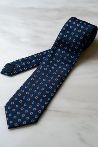 AT0011NY Navy Blue Floral Tie