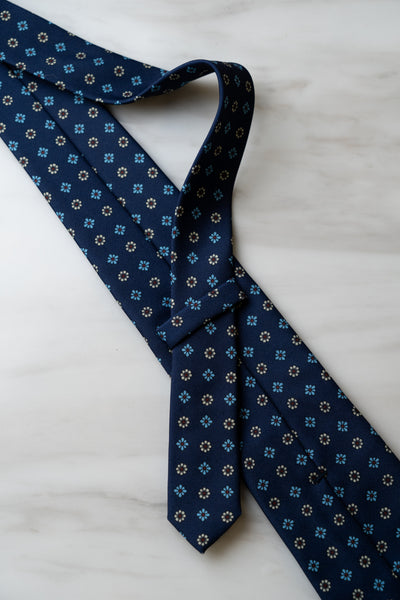 AT0011NY Navy Blue Floral Tie