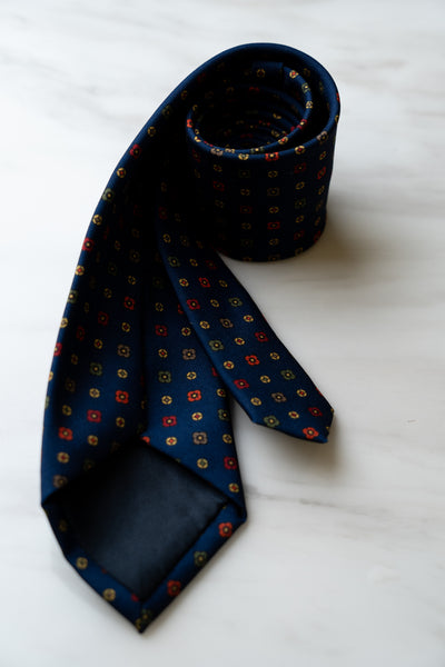 AT024BU Dark Blue Floral Tie