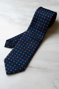 AT024BU Dark Blue Floral Tie