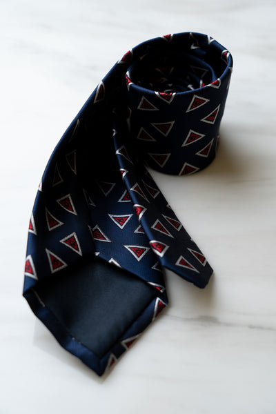 AT035NY Navy Blue Geometry Tie