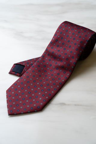 AT036RD Red Floral Tie