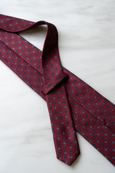 AT036RD Red Floral Tie