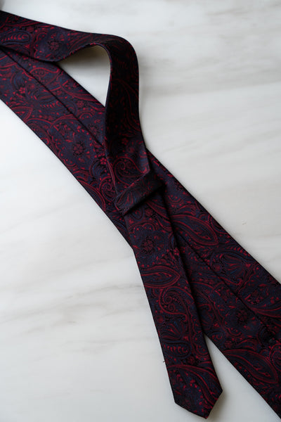 AT037RD Dark Red Paisley Tie