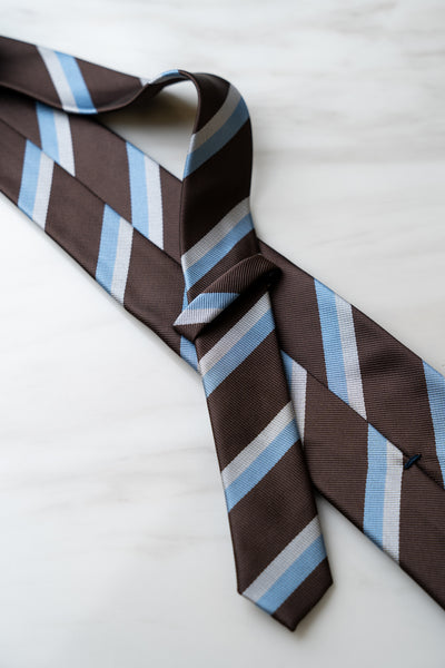 AT041BN Brown Stripe Tie