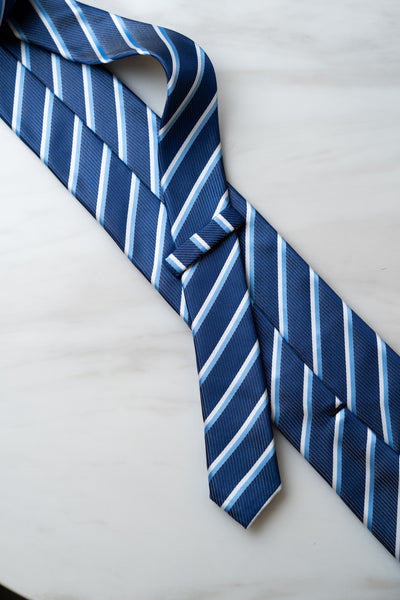 AT056BU Blue Stripe Tie