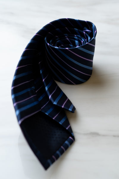 AT057BU Blue Stripe Tie