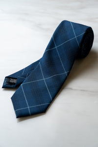 AT059BU Blue Check Tie