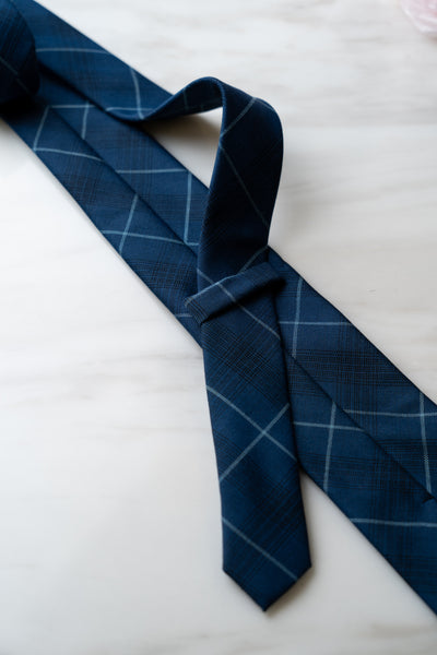 AT059BU Blue Check Tie