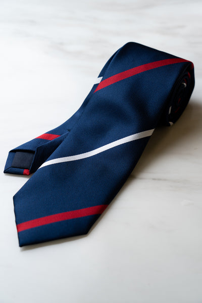 AT060BU Blue Stripe Tie