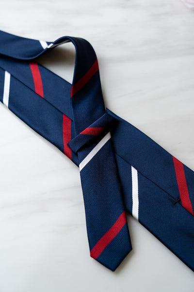 AT060BU Blue Stripe Tie