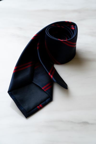 AT065BURD Blue/Red Stripe Tie
