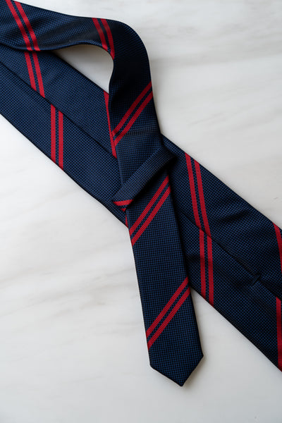 AT065BURD Blue/Red Stripe Tie