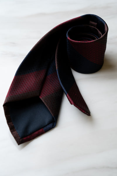 AT067RD Green/Red/Brown Stripe Tie