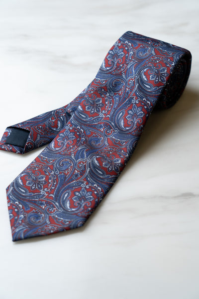 AT073BURD Blue Paisley Tie