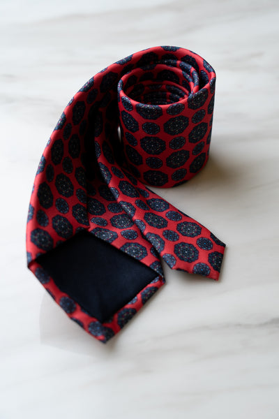 AT074RD Light Red Floral Tie