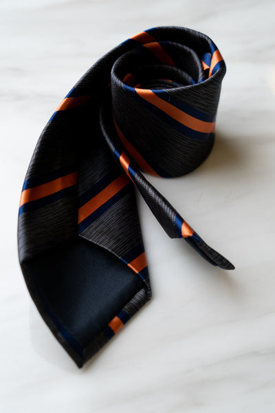 AT080GYOR Grey/Orange Stripe Tie