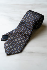 AT083GY Midnight Grey Floral Tie