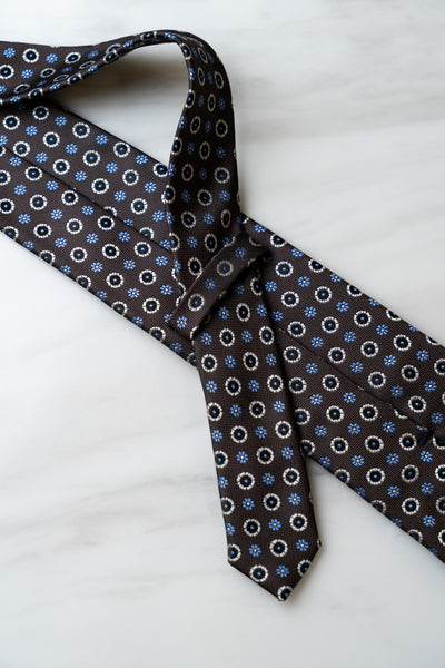 AT083GY Midnight Grey Floral Tie