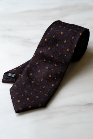 AT089BN Dark Brown Dots Tie