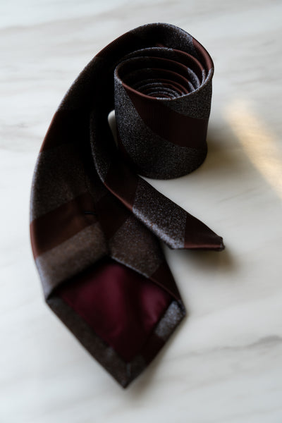 AT092GYBN Grey/Brown Stripe Tie