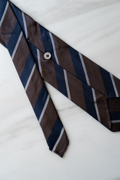 AT095BNBU Brown/Blue Stripe Tie