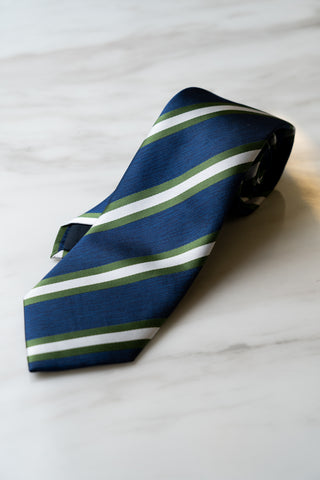 AT098BUGN Blue/Green Stripe Tie