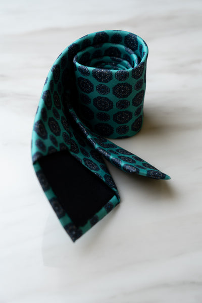 AT100BU Tiffany Blue Floral Tie