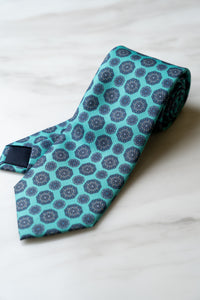 AT100BU Tiffany Blue Floral Tie
